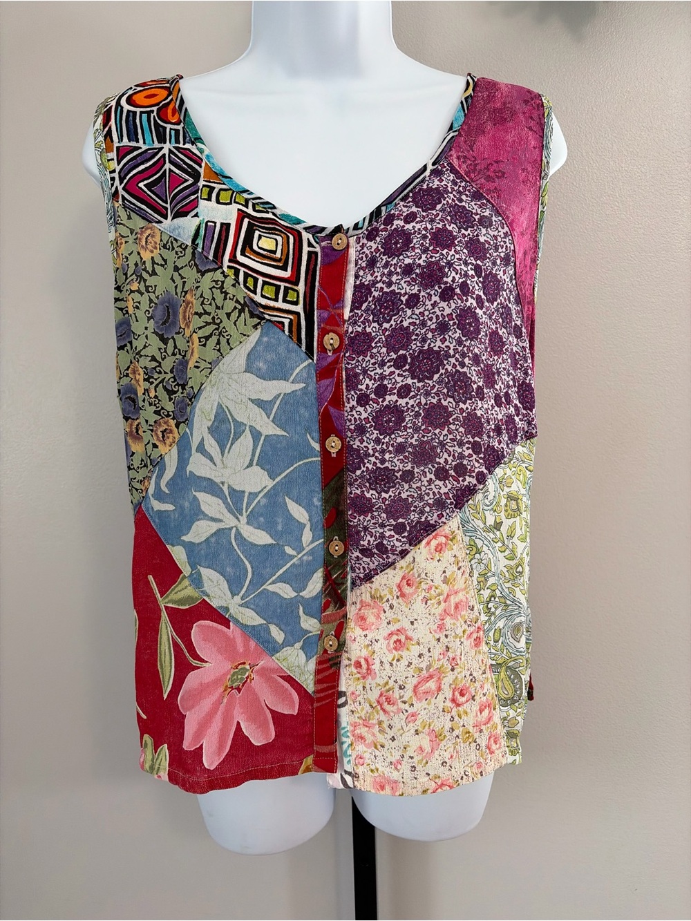 Sacred Threads- Patchwork Tank Top - Multicolor - Picture 16 of 16